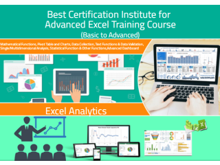 Best Advanced Excel Training Course, Delhi, Noida, Ghaziabad, 100% Job Support with Best Job & Salary Offer, Free Alteryx Certification,
