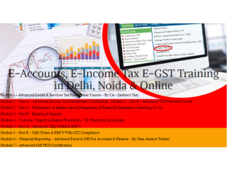 Accounting Institute in Pitampura, Delhi, SLA Taxation Classes, SAP FICO, Tally, GST Training Course,