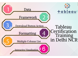 Tableau Training Course, Delhi, Noida, Ghaziabad, 100% Job Support with Best Salary Offer