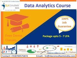 Data Analyst Certification in Delhi, Laxmi Nagar, with Free Python Course, SLA Consultants India, 100% Job,