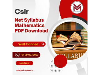 Csir Net Syllabus Mathematics PDF Download