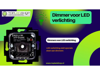 De unieke Dimmer voor LED verlichting van TopLEDshop is beschikbaar in consistent ontwerp