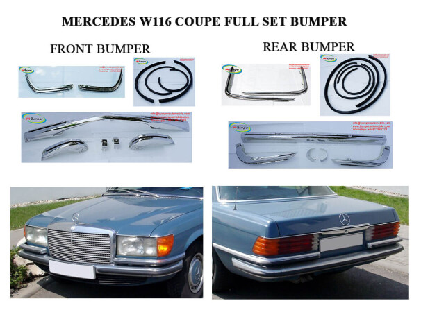 mercedes-w116-eu-style-stainless-steel-bumpers-1972-1981-big-0