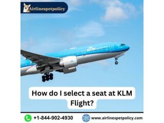 How do I select a seat at KLM Flight?