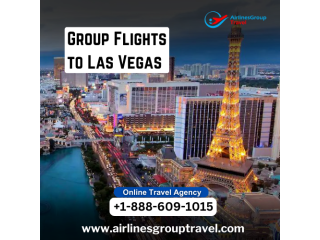 What are the benefits of booking group flights to Las Vegas?